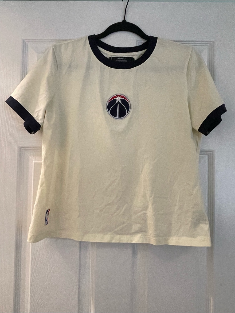 Pro Standard Washington Wizards NBA Ringer Tee Cream Navy Women’s L